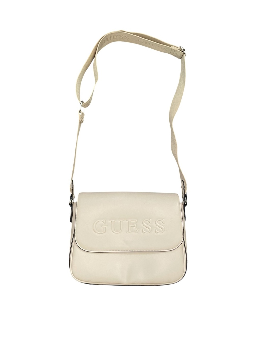 GUESS Peters Crossbody Purse in Stone White